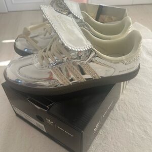 Brand New Adidas Wales Bonner Silver Samba size 9
